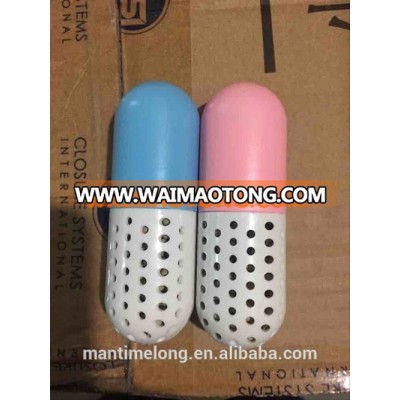 Creative capsule shaped shoe dryer deodorant silica gel desiccant